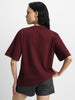 Maroon Plain Oversized T-Shirt