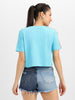 IRONMAN Blue Graphic Printed Crop-Top