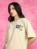 Rock & Roll Swanwhite Oversized Graphic T-Shirt