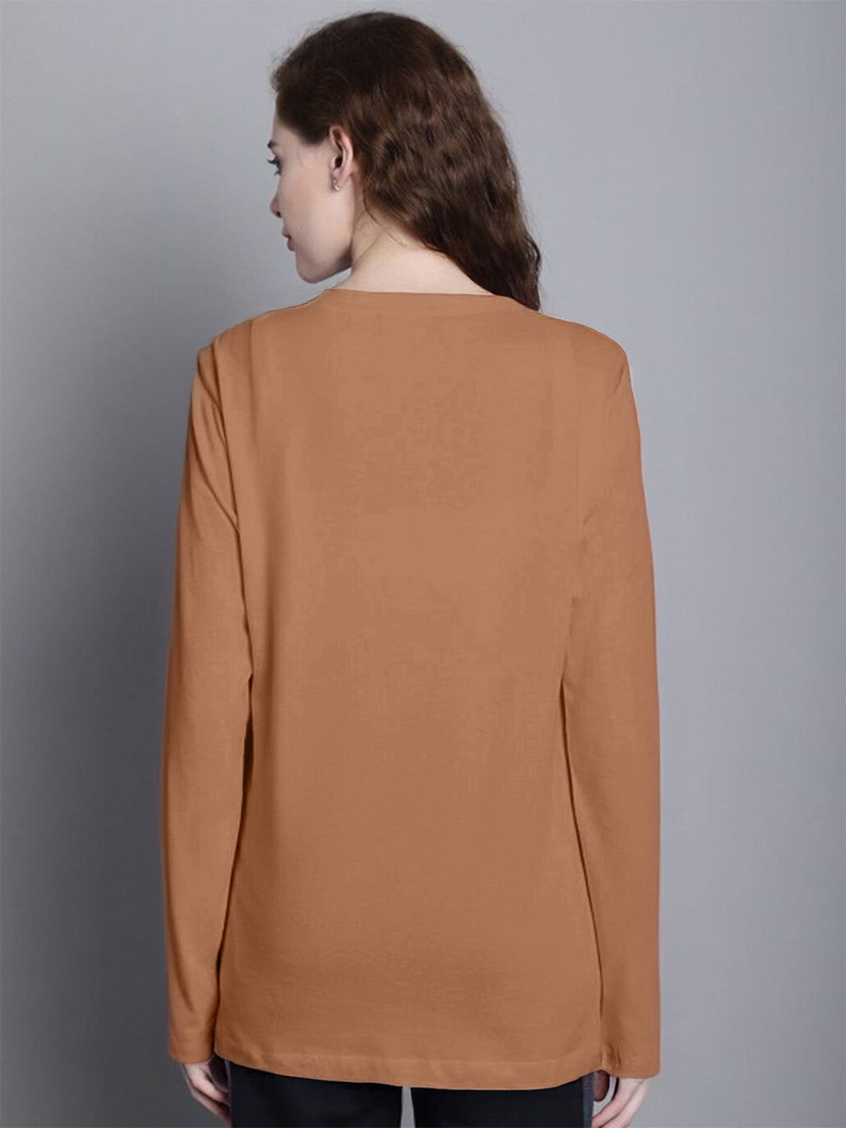 Cork Plain Full Sleeve Regular Fit T-Shirt