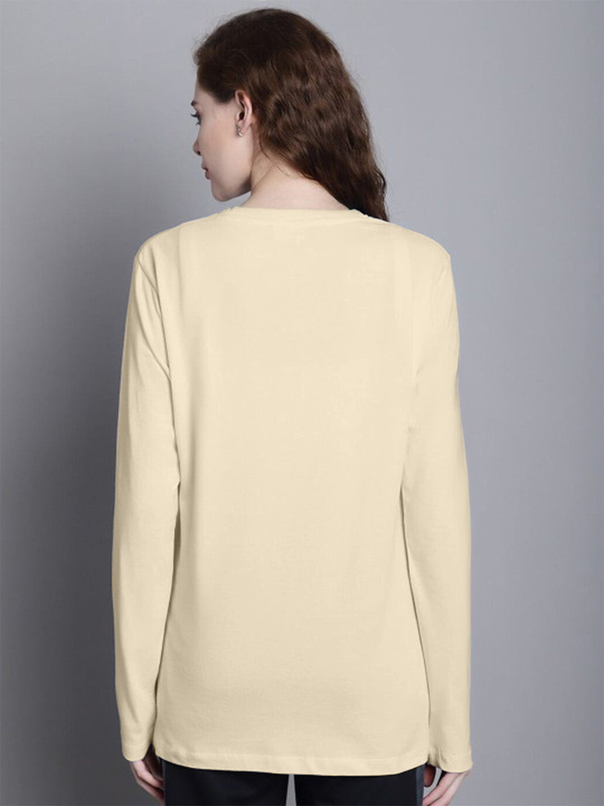 Swan White Plain Full Sleeve Regular Fit T-Shirt