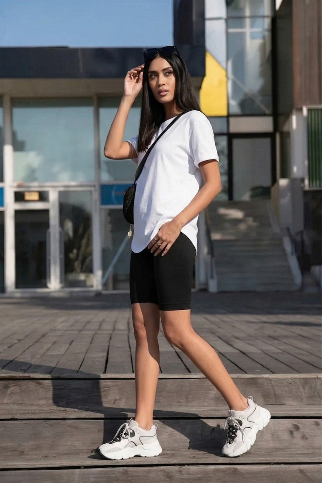 White Plain Boyfriend Fit T-Shirt
