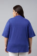 Focus On God Royalblue Plus Size Printed T-shirt