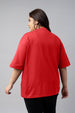 Game On Red Plus Size Printed T-shirt