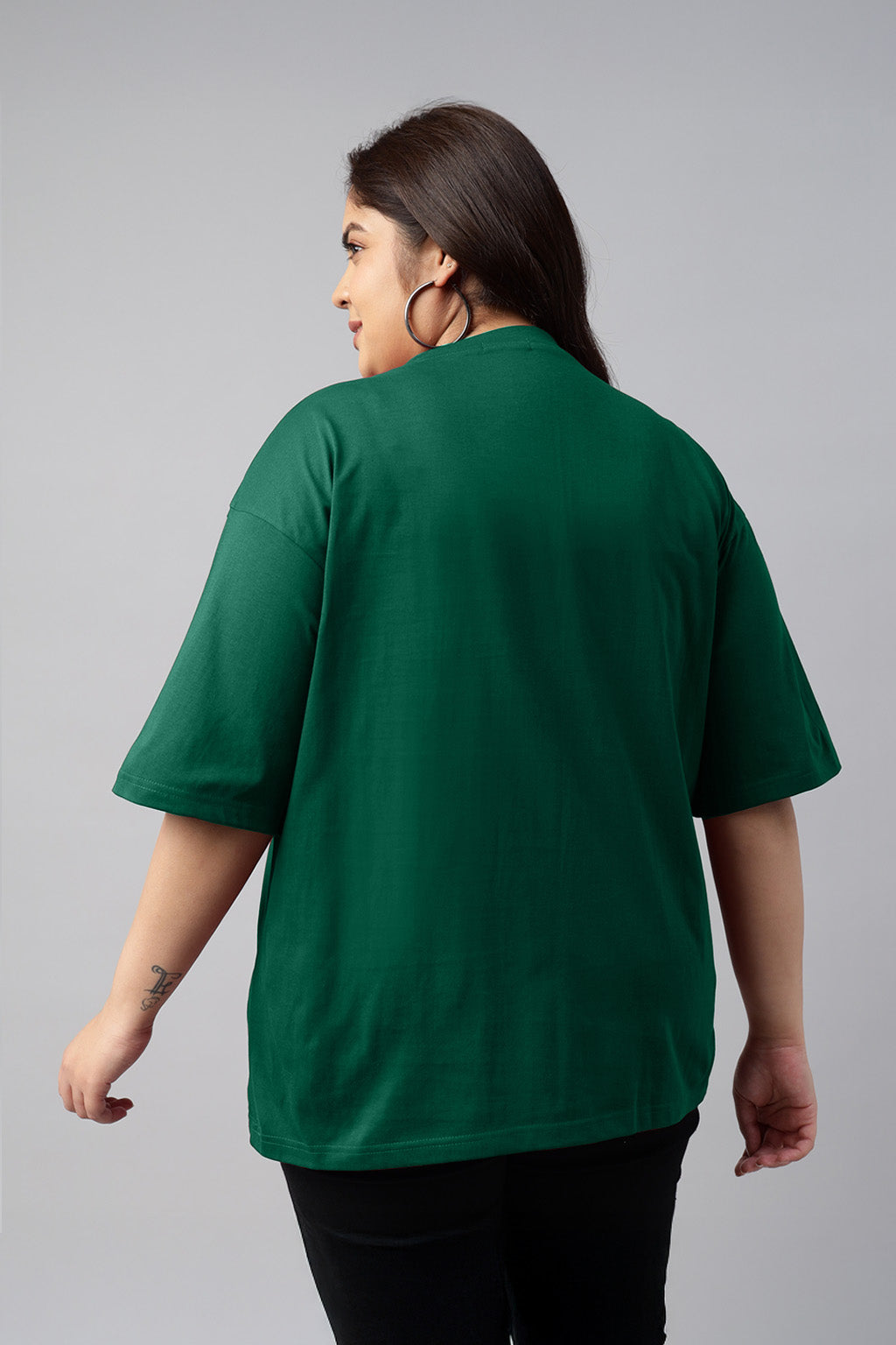 Good Vibes Green Plus Size Printed T-shirt