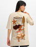 Moana Swan White Oversized Fit Graphic T-Shirt