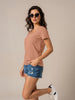 Cork Plain V-Neck Regular Fit T-Shirt