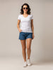 White Plain V-Neck Regular Fit T-Shirt