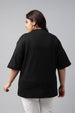 Tokyo Black Plus Size Printed T-shirt