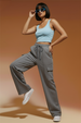 Grey Active Wear 4 Pocket Knitted Cargo Jogger