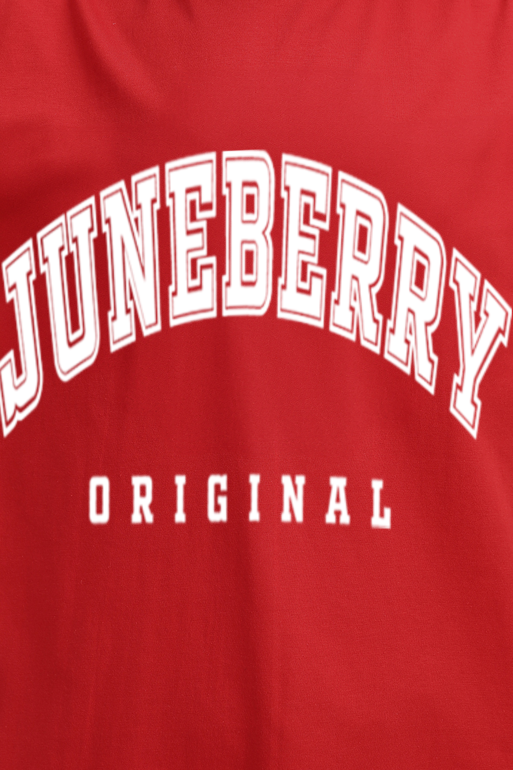 Juneberry Original Red Oversized Fit Graphic T-Shirt