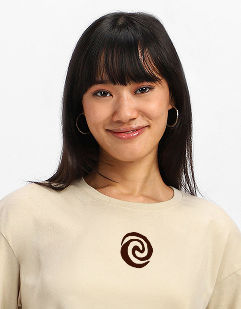 Moana Swan White Oversized Fit Graphic T-Shirt