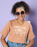 Good Days Cork Graphic Printed Crop-Top
