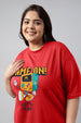 Game On Red Plus Size Printed T-shirt