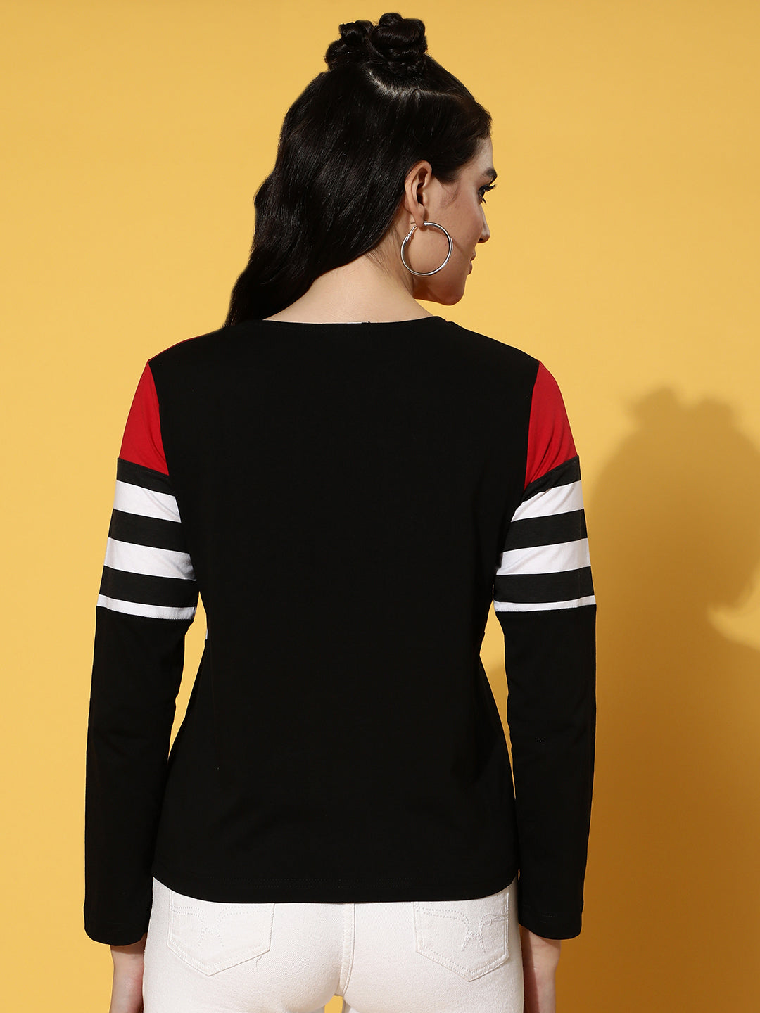 Red & Black Regular Fit Graphic T-Shirt