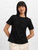 Black Plain Regular Fit T-Shirt
