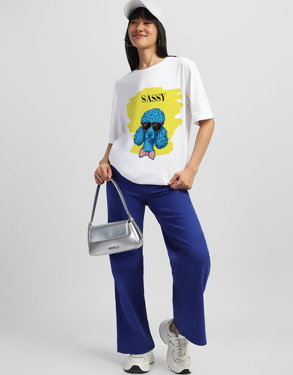 Sassy White Oversized Graphic T-Shirt
