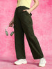Olive Green Plain 5 Pocket Straight Fit Woven Cargo