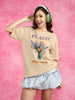 Blossom Dreams Swanwhite Oversized Graphic T-Shirt