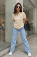 Sweet Bow Marshmallow Regular Fit Premium Pique Lycra Polo T-Shirt