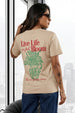 Slow Living  Swanwhite Regular Fit Printed T-shirt