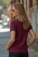 Stripe Collar Maroon Regular Fit Premium Pique Lycra Zipper Polo T-Shirt