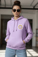 Upside Down Printed Lilac Regular Fit Hoodie