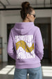 Upside Down Printed Lilac Regular Fit Hoodie