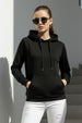 Stay Weird Black Regular Fit Back Printed Hoodie