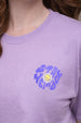 Stay Weird Graphic Printed Lilac Oversized T-Shirt