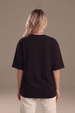 Break Rules Black Graphic Printed Oversized T-Shirt