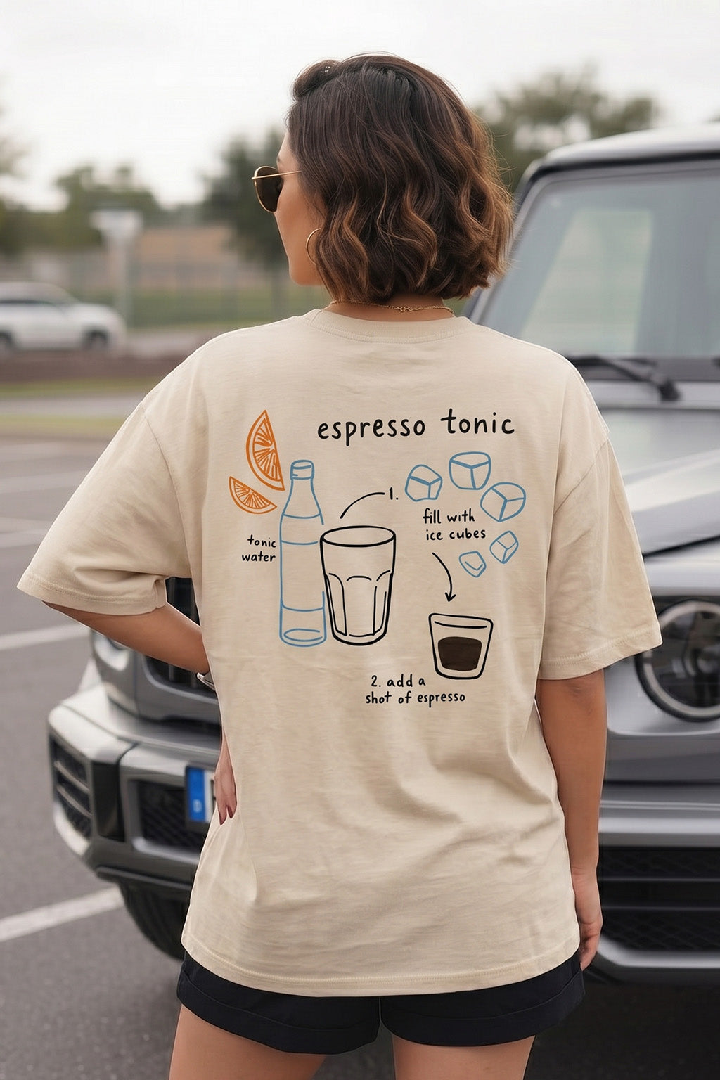 Espresso Swanwhite Oversized Graphic T-Shirt