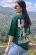 Cow Girl Green Oversized Graphic T-Shirt