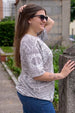 Paisley White Plus Size Oversized T-shirt