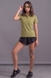 Olive Plain Cotton Regular Slim Fit Polo T-Shirt