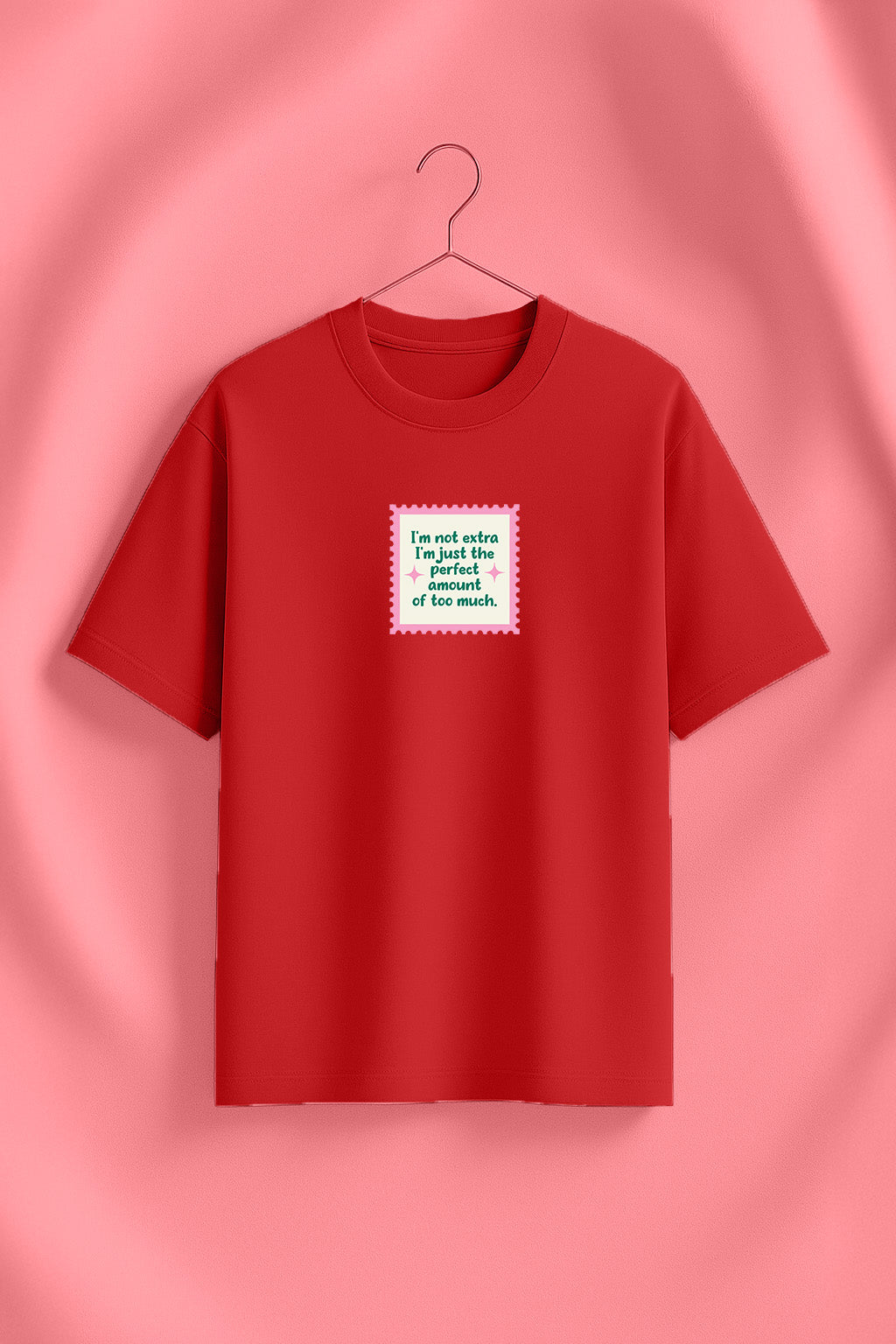 I'm The Perfect Red Printed Regular Fit T-Shirt