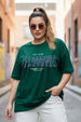 California Green Plus Size Printed T-shirt