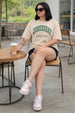 Juneberry Original Swanwhite Plus Size Printed T-shirt