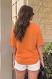 Yee Haw Orange Oversized Graphic T-Shirt