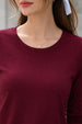 Maroon Plain Full Sleeve Regular Fit T-Shirt