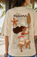 Moana Swan White Oversized Fit Graphic T-Shirt