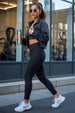 Black Textured 2 Pocket Skin Fit Legging