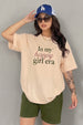 Happy Girl Swanwhite Oversized Graphic Printed T-Shirt