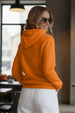Plain Regular Fit Orange Hoodie