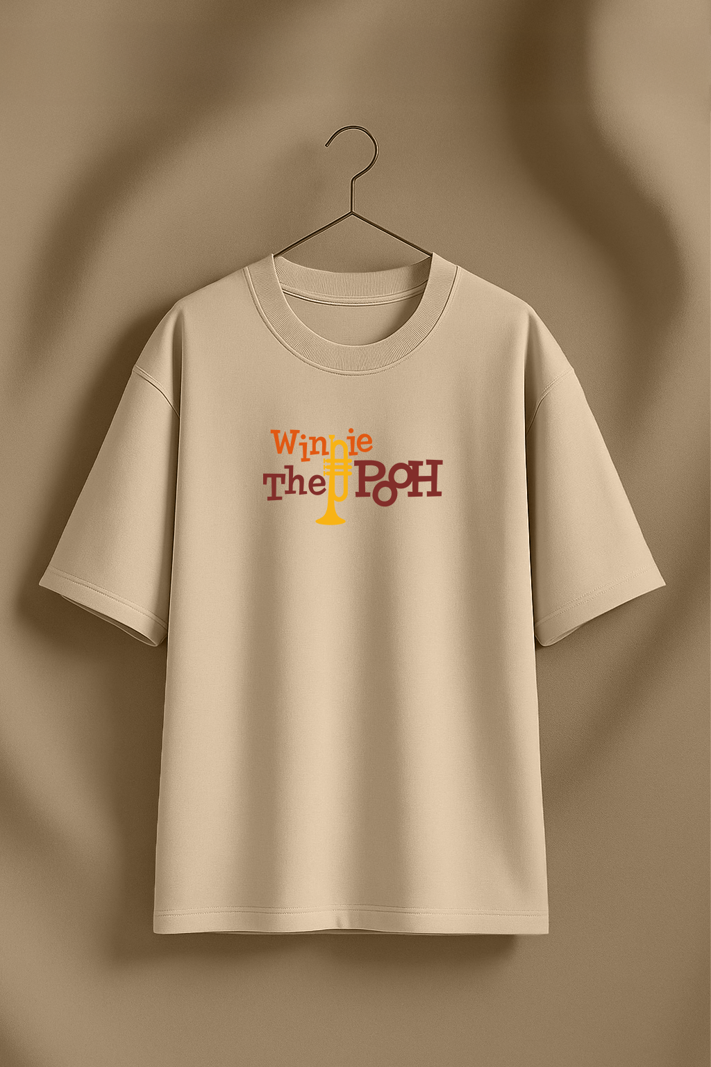Winnie The Pooh Swan White Oversized Graphic T-Shirt