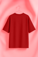 Star War Red Oversized Front Typo Graphic Printed T-Shirt