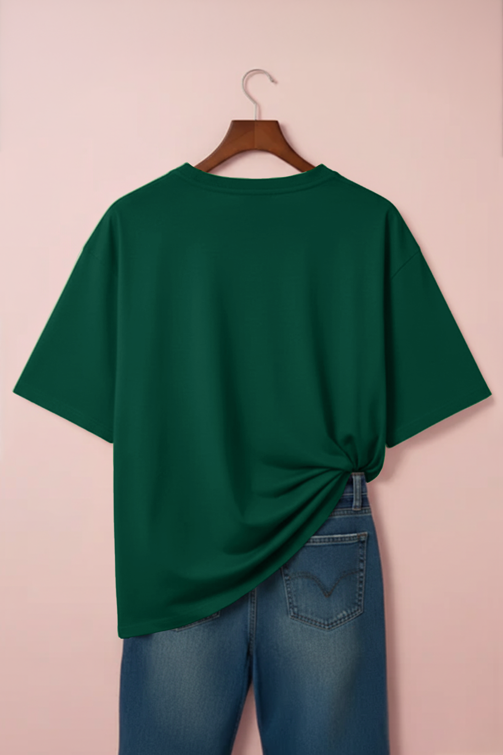 Rock And Roll Green Printed Plus Size T-shirt