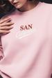 Pale Pink Crop Sweatshirt