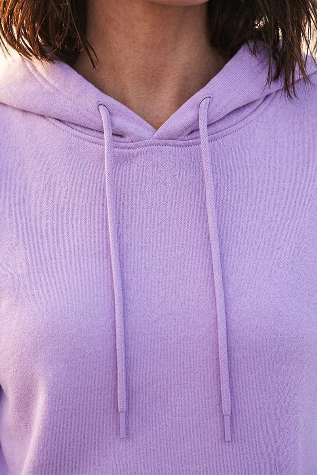 Lilac Plain  Regular Fit Hoodie