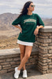 Juneberry Original Green Oversized Fit Graphic T-Shirt